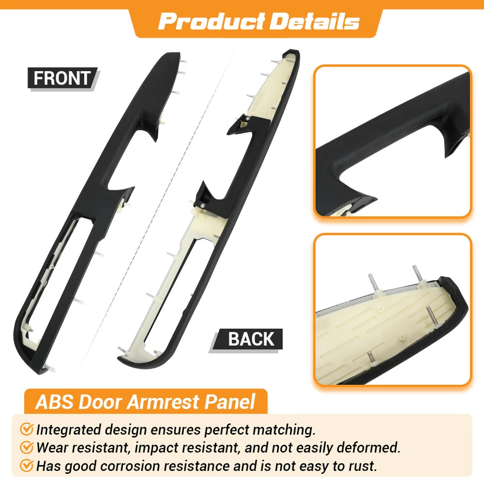 80994 Driver Side Inner Door Pull Handle Armrest Repair For 2010-2014 Chevy GMC Foto 2 de 4