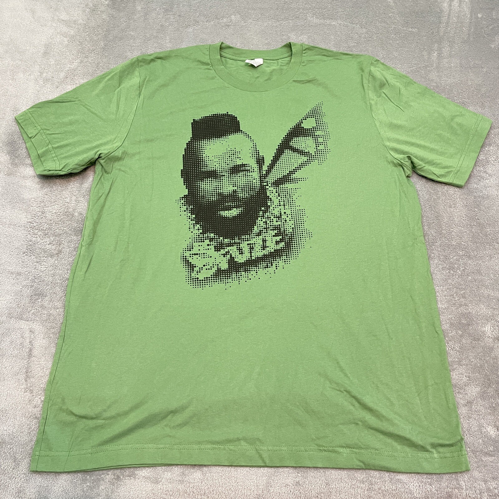 Green Cotton Blend Size Xl T-shirt