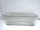 VINTAGE FEDERAL GLASS 8.5 X 4 CLEAR RIBBED REFRIGERATOR DISH