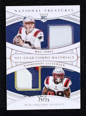 2021 National Treasures Holo Silver 23/25 Mac Jones Rhamondre Stevenson RC s5j