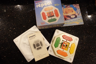 #ad Radio Shack REPEAT Simon Vintage Electronic Handheld video game IN BOX $48.00