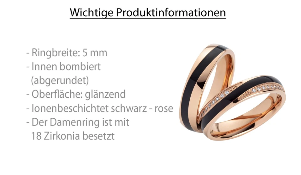 Verlobungsringe Trauringe Freundschaftsringe Eheringe Partnerringe Edelstahl  - Bild 2 von 4