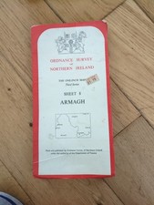 1962 Ordinance Survey Map One Inch Map Sheet 8 Armagh Northern Ireland Vintage