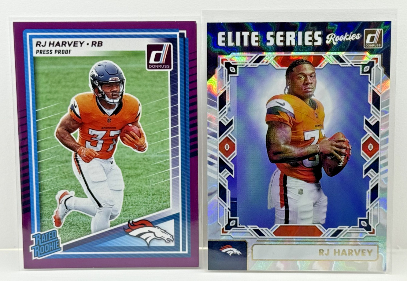 2025 Panini Donruss - RJ Harvey Elite Series #ESR-RHY & Purple Press Proof #312