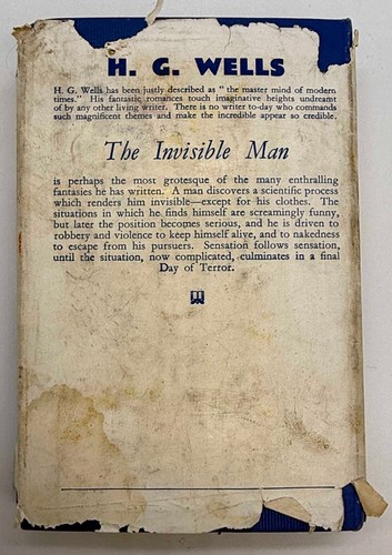 Circa 1933 The Invisible Man by HG Wells Movie Tie In Edition Hardback - Picture 8 of 9