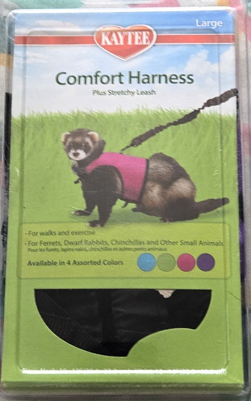 Kaytee Purple Comfort Harness Plus Stretchy Leash Size Large , NEVER USED