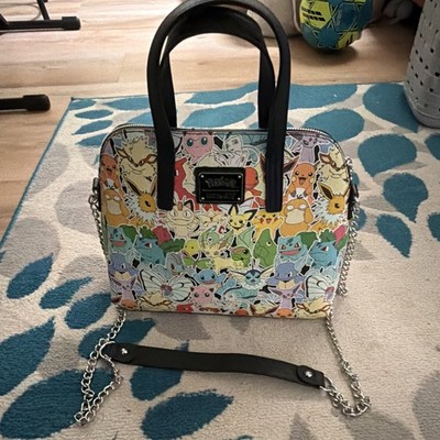 Loungefly Pokémon Pikachu Multicolor Satchel Top Handle Chain Crossbody Zip