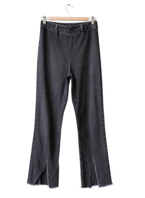 Ragdoll LA Black Wash High Waisted Split Ankle Jeans UK XS