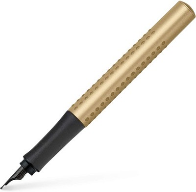 Faber-Castell - Füller Grip Edition, schwarze Feder B, gold Soft-Griffzone NEU