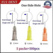 Dental Endo Irrigation Needle 25G/27G/30G Disposable Syringe Tips One-Side Hole