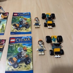 LEGO Chima 70000 Razcal's Glider & 2 30253 Leonidas' Jungle Dragster 100% w/Inst