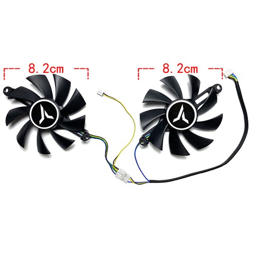 Lewy prawy wentylator chłodnicy karty graficznej do YESTON GeForce RTX400ti 8GB CUTE PET - Zdjęcie 11 z 17