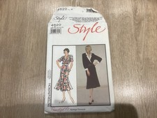 1980s Original Style Sewing Pattern 4620 dress sizes  12+14+16 CUT FREE  P&P
