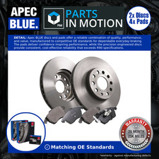 2x Vented Brake Discs and Pads fits AUDI A3 8P1, 8P7, 8PA Front 03 to 13 288mm