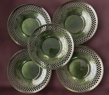 Green Cloisonn  Tea Set Used Without Box