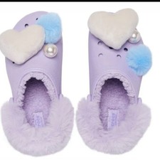 NWT Crocs Classic Platform Lined Charm Clog Lavender Purple Women's Size 6