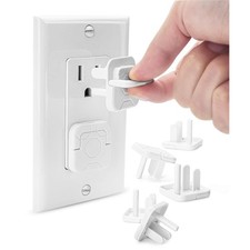 Baby Proof Outlet Covers 10 Pack 3 Prong Child Safety Electrical Plug Protectors