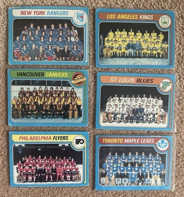 HOCKEY KARTEN: O-PEE-CHEE 6 TEAMSHEET CHECKLISTEN UNMARKIERT 1979/80 FLYERS BLUES