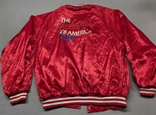 Vintage 90's Cardinal Chevy Heartbeat of America Red Jacket Made In USA Size XXL