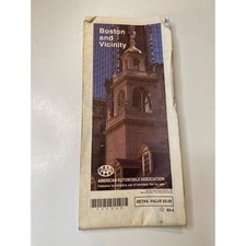 1993 AAA Boston and Vicinity Map 93-4 Foldable