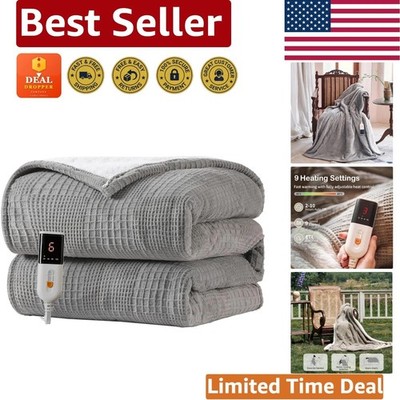Cozy 50''x60'' Heated Blanket -  Certified, 9 Settings & 2-10 Hour Auto Off
