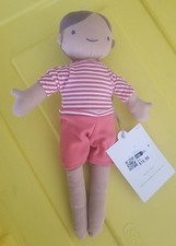 Cloud Island Boy Red Stripe Plush Doll 14" Stuffed Toy Soft Cuddly Lovey NEW