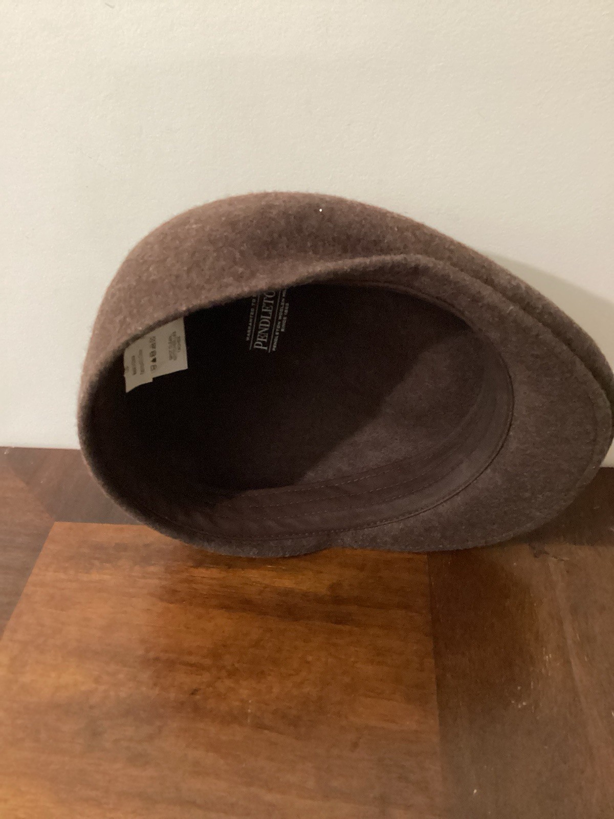 Pendleton Brown Solid Flat Cap Men's Size L - image 3