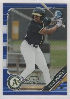2019 Bowman Chrome Prospects Blue Refractor 89/150 Jameson Hannah #BCP-198 fm0