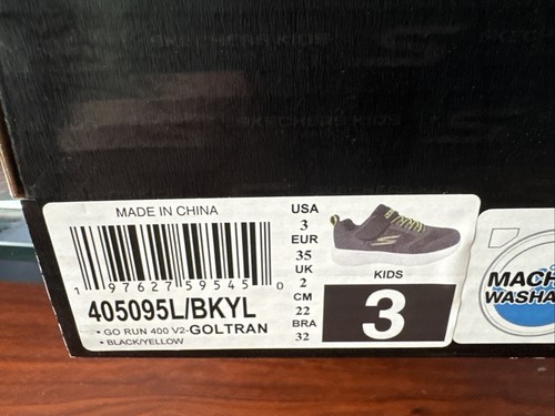 Skechers Jungen GO Run 400 V2 - Goltran schwarz/gelb Gr: 3 (405095L/BKYL) - Bild 16 von 16
