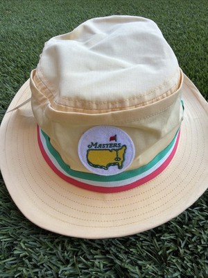 Masters White Bucket Hat with Yellow & Green Embroidered Logo The Masters Bucket Hat | eBay main image 3