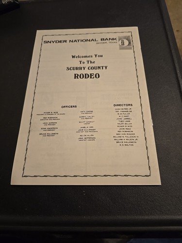 Programa de recuerdos 51st Annual Scurry County Rodeo, Snyder Texas 1986 - Imagen 2 de 4