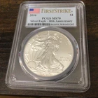 2016 American Silver Eagle Coin, First Strike, 30 Anniversary, PCGS MS70