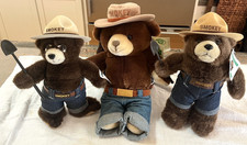 VTG 1985/1994 Smokey the Bear Plush w/Tags Lot of 3 Bears- 1 16"/ 2 12"