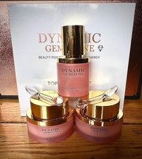Dynamic Gemstone Rose Quartz Peptide Skin Care Set Anti-Aging Serum Cream Mask