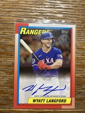 2025 Topps Series 1 1990 Autograph Wyatt Langford Gold /50