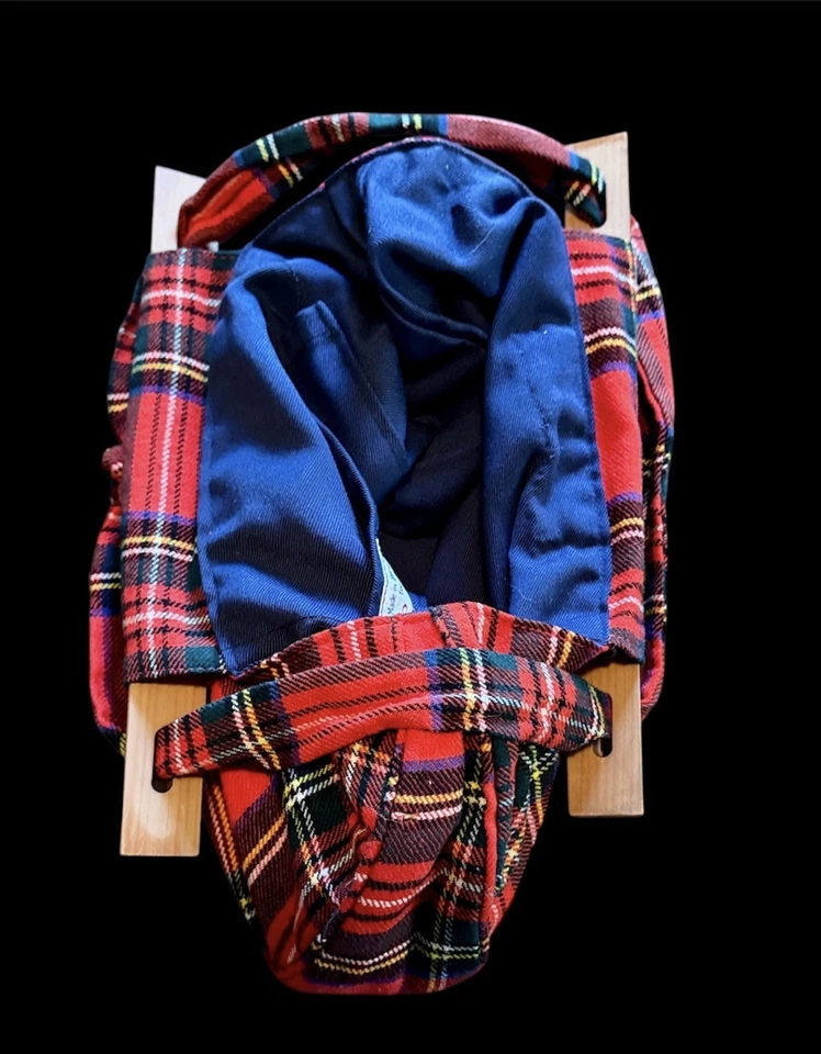 Cartera vintage Smith Bermuda Royal Stewart tartán, ambiente preppy y navideño  Foto 4 de 4