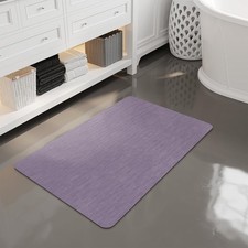 Bath Mat, Ultra Absorbent Quick Dry Bathroom Floor Mats-Rubber Non-Slip Thin ...