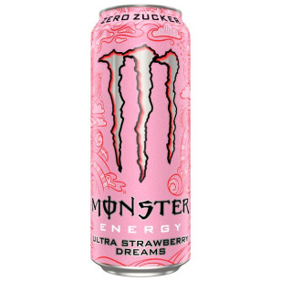 Monster Ultra Strawberry Dreams 12 x 0,5 Liter inkl. 3  DPG Pfand