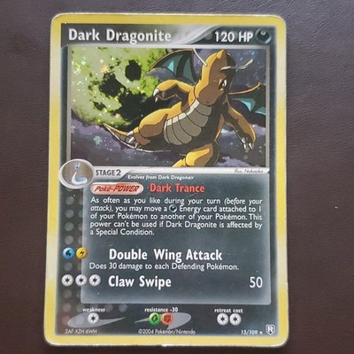 Pokémon Dark Dragonite TCG Holo Rare Card 15/109 Moderately Played