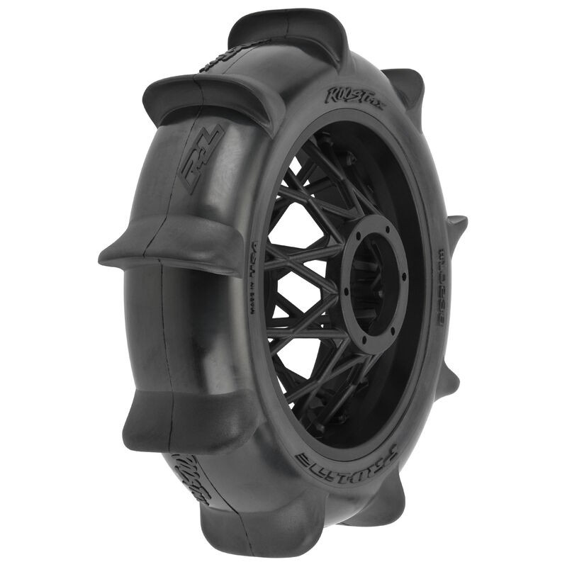 Proline PRO1023810 Roost MX Sand/Snow Paddle Motorcycle Tire Mounted On Black