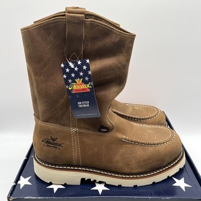 Thorogood Men Sz 11.5 D 804-3311 Steel EH Safety Moc Toe Wellington USA Made NWT