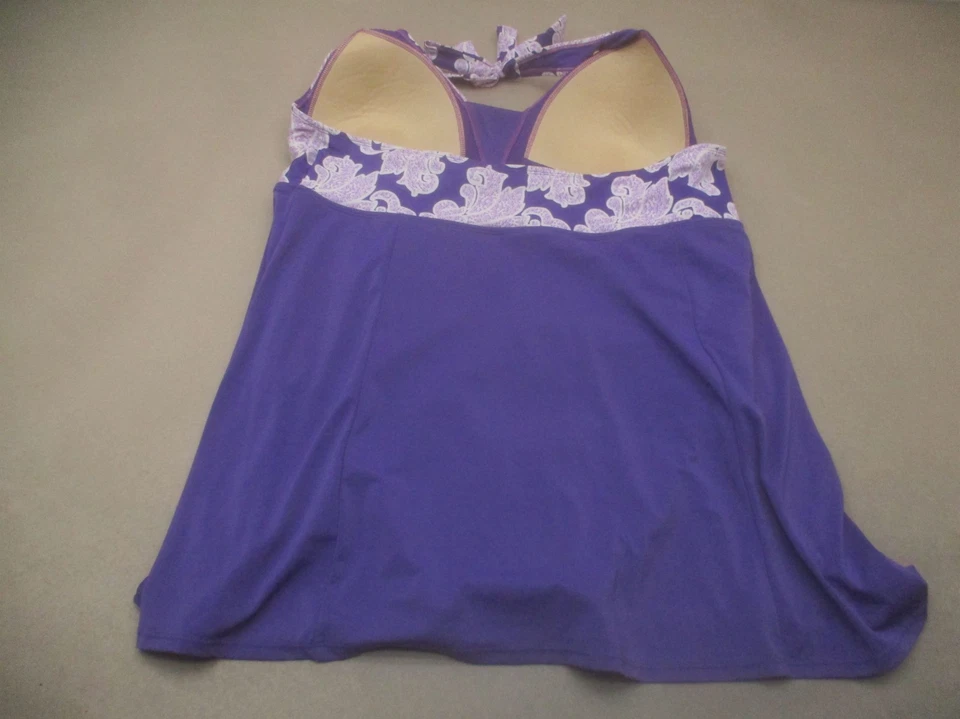 Купальник цельный Jaclyn Smith размер 24 Вт фиолетовый цветочный беспроводной с подкладкой 10S - Изображение 4 из 4