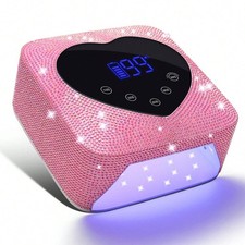 Pink Rechargeable UV LED Nail Lamp with Touch Display Five Timers and Sensor