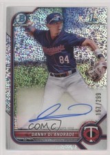 2022 Bowman Chrome Prospect Speckle Refractor 157/299 Danny De Andrade Auto sc2