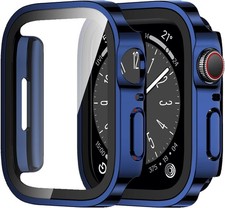 2 Pack Case For Apple Watch Series 9 8 7 45mm with Built-in Screen Protector