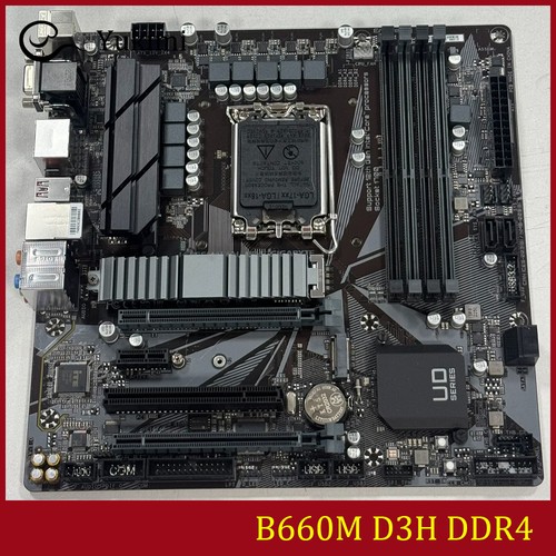 FOR GIGABYTE B660M D3H DDR4 LGA1700 128GB HDMI VGA DP Micro ATX Motherboard