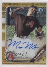 2019 Bowman Chrome Prospect Gold Shimmer Refractor 4/50 Matt Mercer Auto fm0
