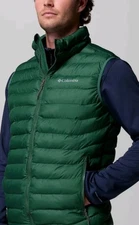 2025 Color Mens Columbia Powder Lite 2 Omni Heat Puffer Vest  Large Rain Forest 