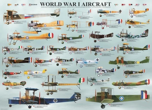 World War I Aircraft 1000 pcs Puzzle - EuroGraphics NEW SEALED - Image 3 of 3