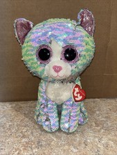 TY Flippable Whimsy The Cat Sequin Plush 6" w/Tags!!